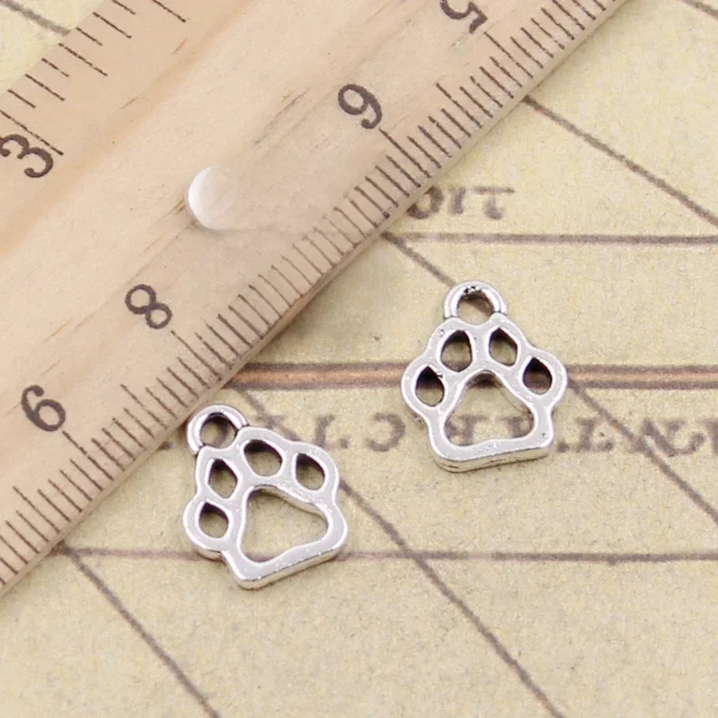 30 sztuk Charms pies łapa 13x11mm tybetański brąz srebrny kolor zawieszki antyczna biżuteria Making DIY Handmade Craft — zdjęcie 2
