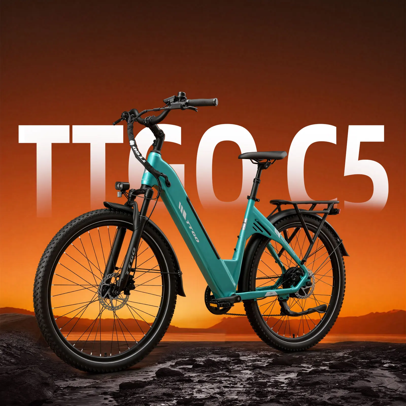 Vélo électrique TTGO C5 27,5 pouces pour adultes, 648Wh, moteur 250W, autonomie 130 km, vélo de ville pour femmes et hommes, 7 vitesses, frein à disque hydraulique, vélo de trekking, vélo de banlieue