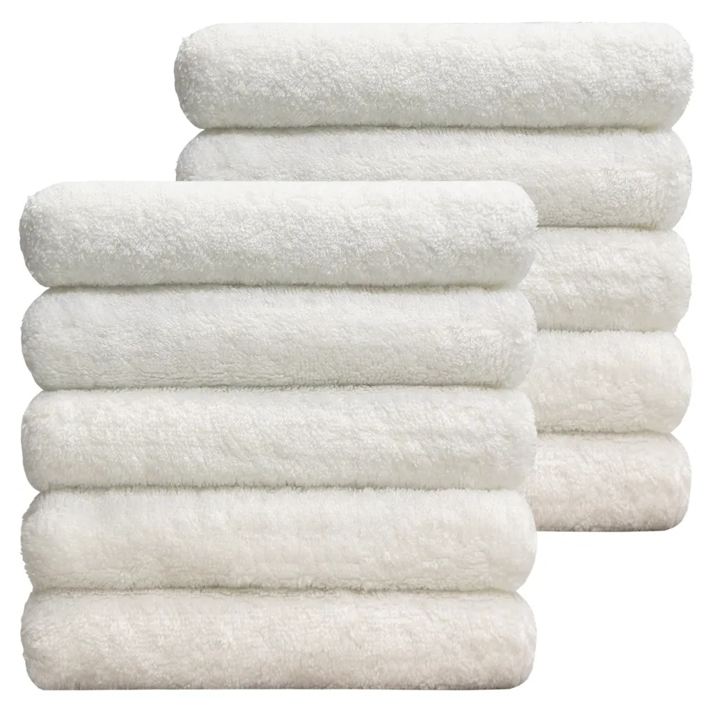 Cotton Living Snake Bhuyan 180g cotton yarn 100% hotel towel, White 5 sheets/10 sheets, shower towel, soft towel Hotel Bathroom Shower Towels