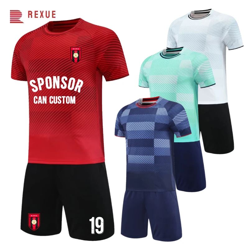 

2025 Men's Custom Soccer Jersey High Quality Wholesale Football Shirts Shorts Set 2 Pcs in Stock Best Style Thailand Quality