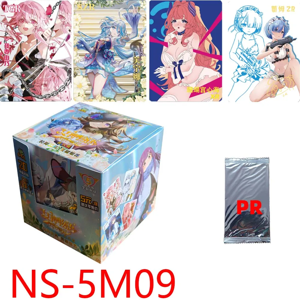 New Goddess Story 5m09 Box PR Card Metal Card Anime Games Girl Party Swimsuit Bikini Booster Box Doujin Toys And Hobbies Gift