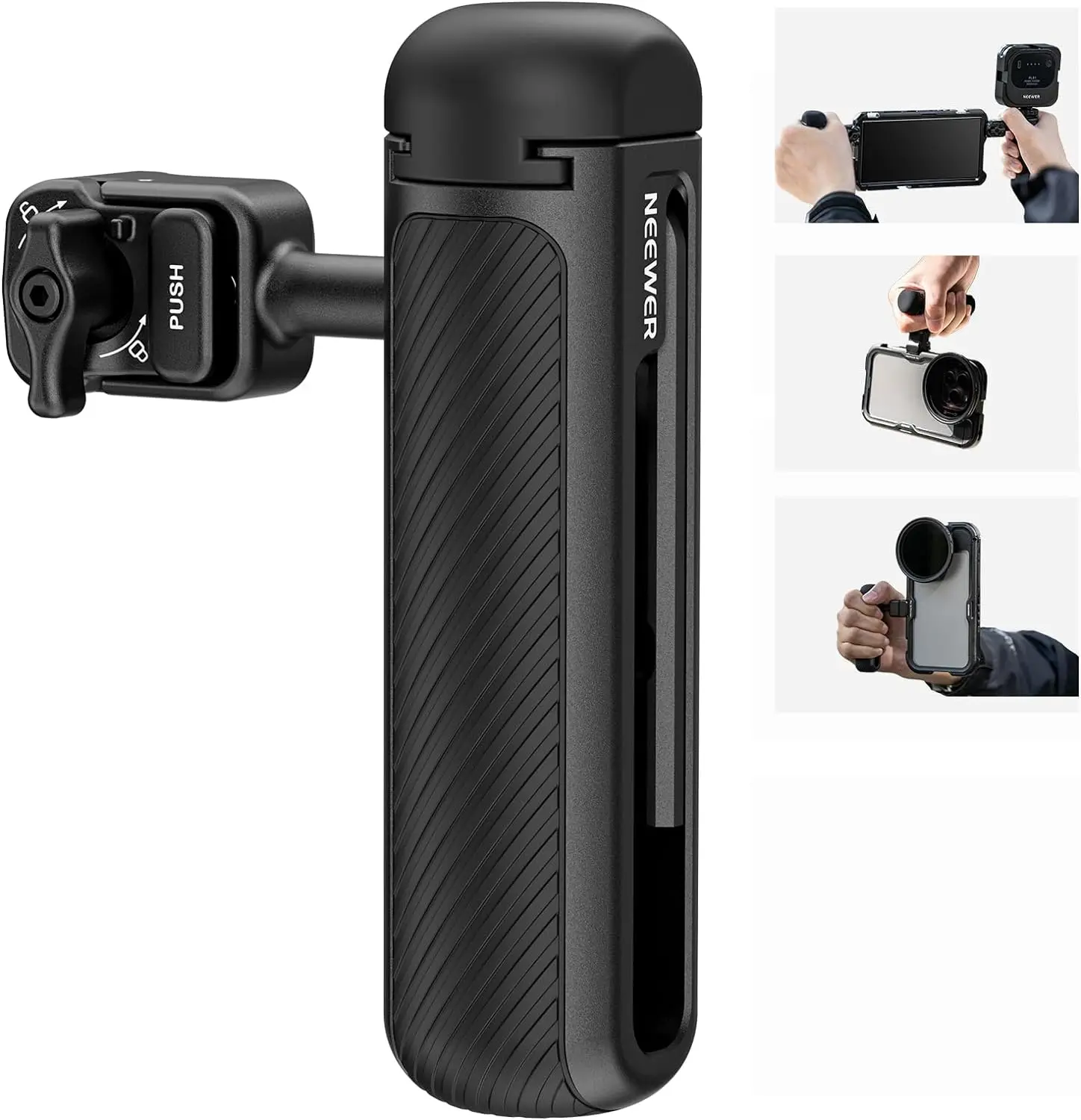 NEEWER PA045E Seitengriff mit Bluetooth-Fernauslöser für NEEWER 2. Generation Handyhalterung für iPhone 15 Pro/15 Pro Max S24 Ultra – Detail 9