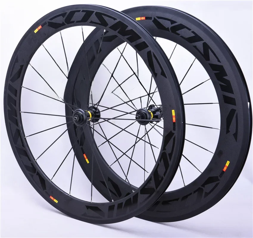 AliExpress Newest 700C front 60mm+rear 88mm Road bike UD full carbon fibre bicycle wheelset carbon clincher