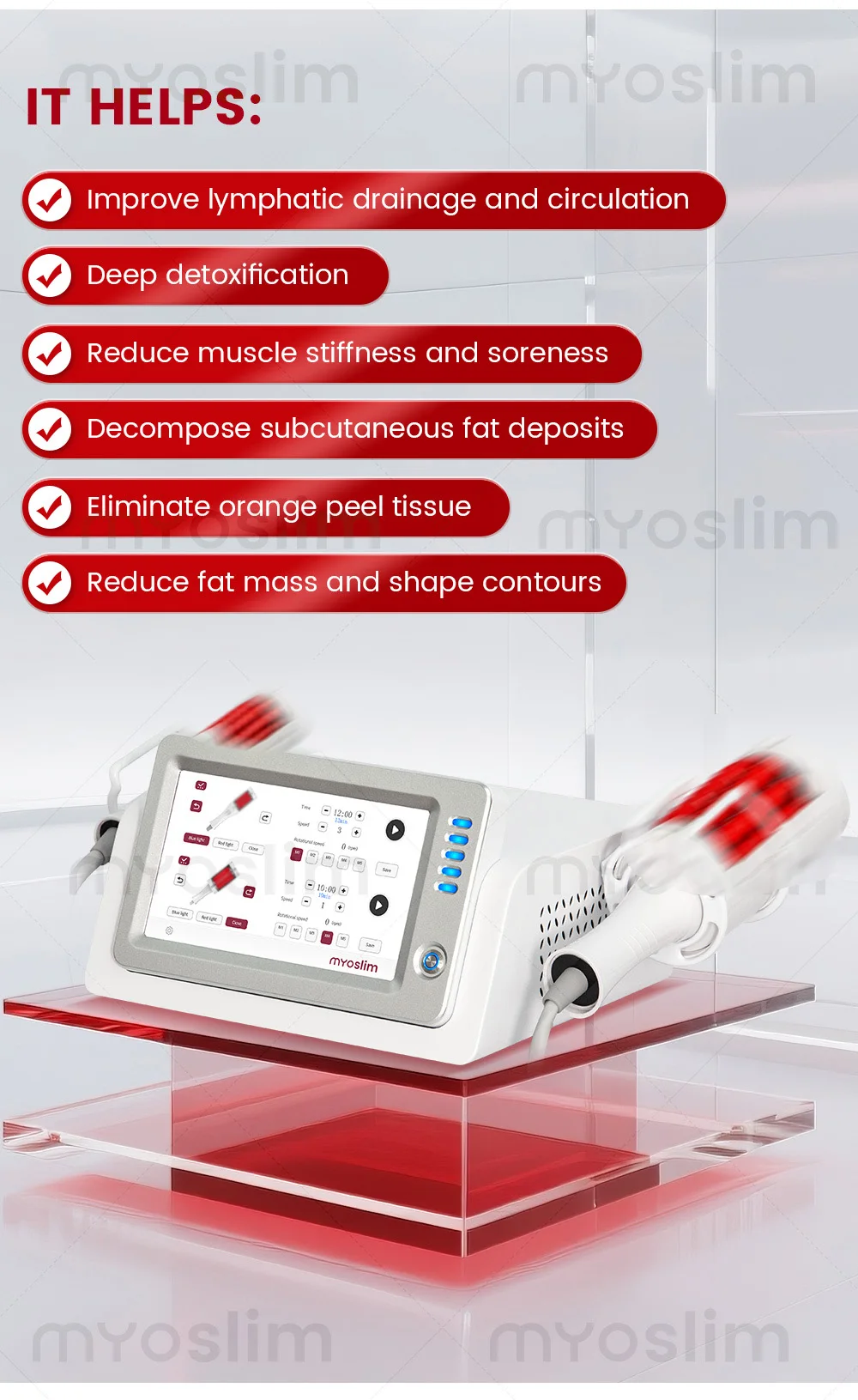 

Массажер для похудения Myolim Slimming, лечение целлюлита, массаж лица и тела, 360-градусная вибрационная терапия, роликовый массажер с внутренними шариками, аппарат для удаления жира.