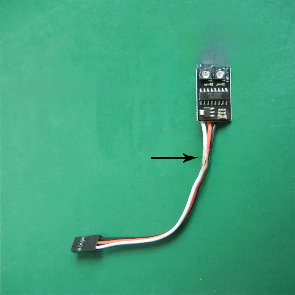 Dispositif de Conversion lente de retard de convertisseur Servo avancé avec câble 3P réglable positif négatif et Angle de gouvernail pièce de bricolage RC