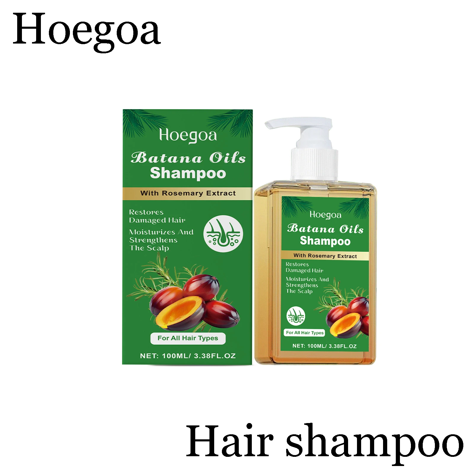 

Hoegoa Batana Oil Hair Shampoo Gentle Cleaning Dirt Smoothing Repair Damaged Hair Strengthen Oil Control Nourishing Hair Cleaner