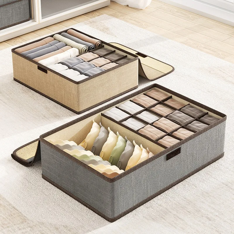 

1Pcs Organizers Fabric Storage Compartments Drawer Type Storage Box Three in One Wardrobe Organizer Clothes Foldable Socks Home