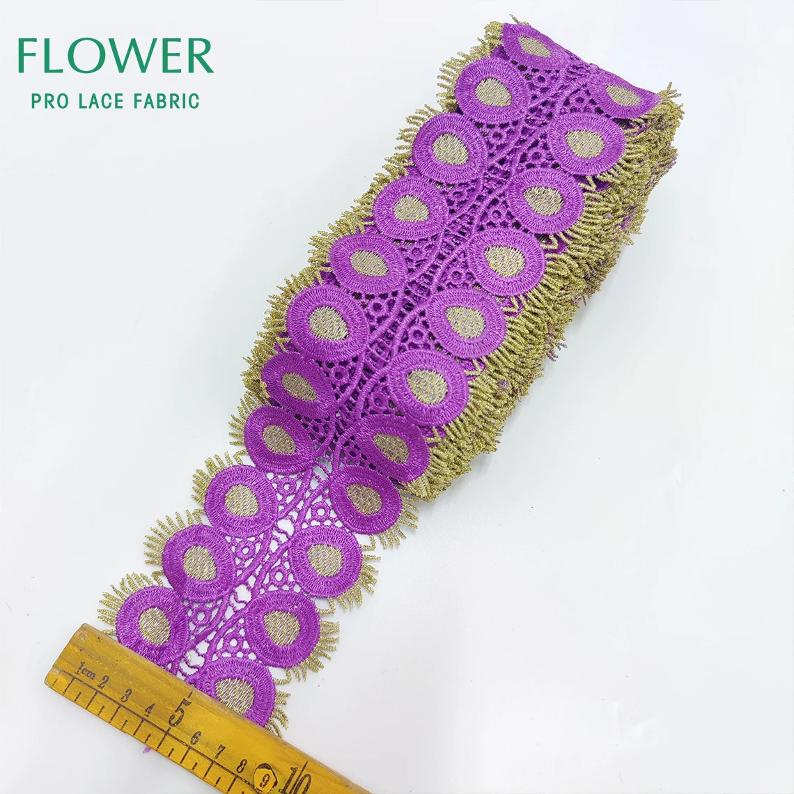 

Purple Vintage Embroidered Ribbon For Crafts For Garment Sewing Wedding Dress Accessories Women Clothing Unique Design Lace