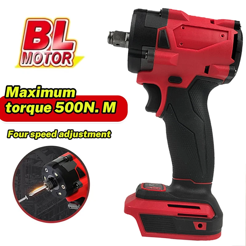 Bürstenloser, kabelloser 1/2-Zoll-Elektroschrauber, Auto- und LKW-Reparatur-Schraubendreher, Schlagbohrmaschine, wiederaufladbare Werkzeuge für Milwaukee 18-V-Batterie