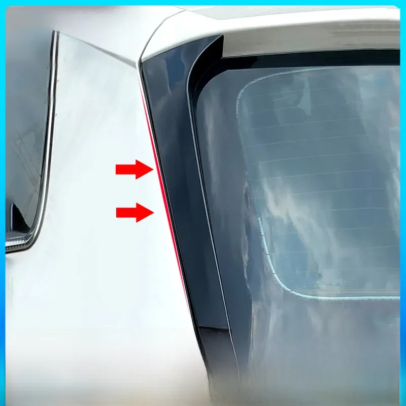 Dla Skoda Kodiaq / Karoq Tylna szyba samochodu Spoiler boczny Skrzydło Czarny błyszczący Dekoracja Listwa wykończeniowa Części Akcesoria do stylizacji zewnętrznej — zdjęcie 2