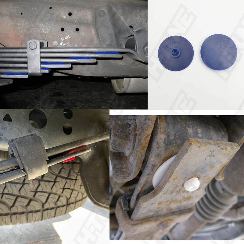 4x4 Accessories Rear Leaf Spring Slipper Pad Kits Polyurethane Silencer Block Round Anti Squeak Wear Pads