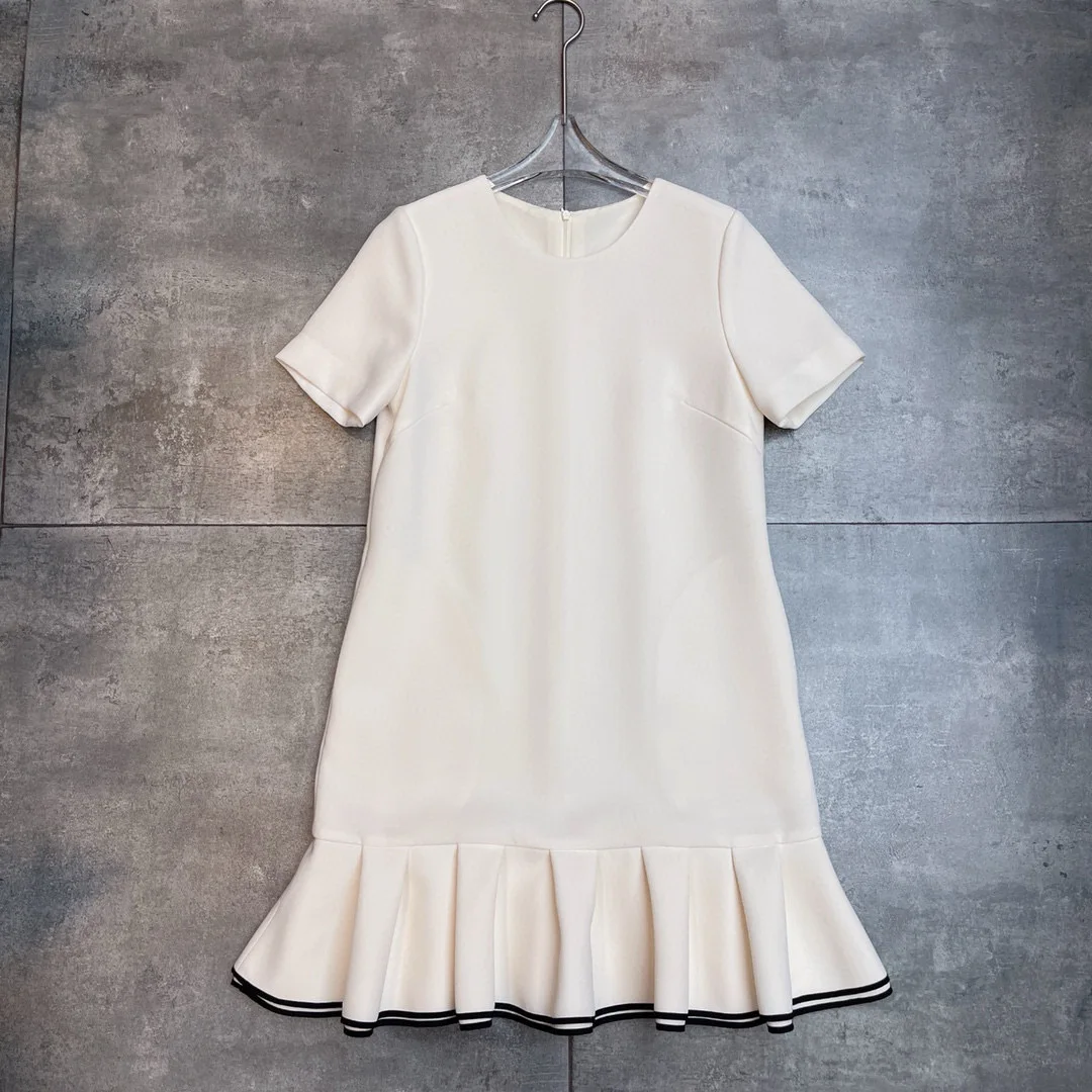 Elegant loose fishtail type short-sleeved mini dress