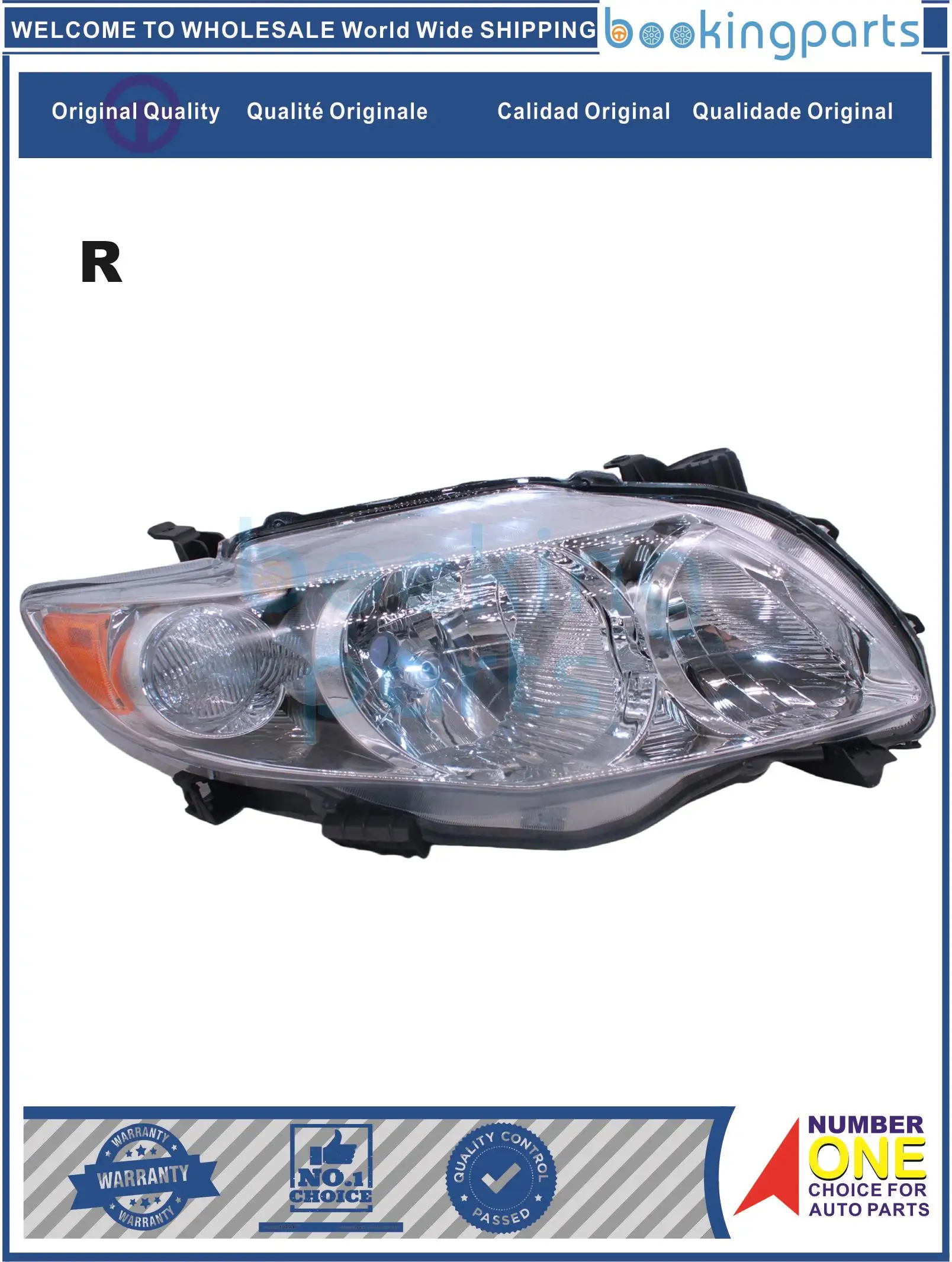 

HEA65282(R),81110-02670,8111002670 Headlamp For TOYOTA COROLLA 07-09 USA