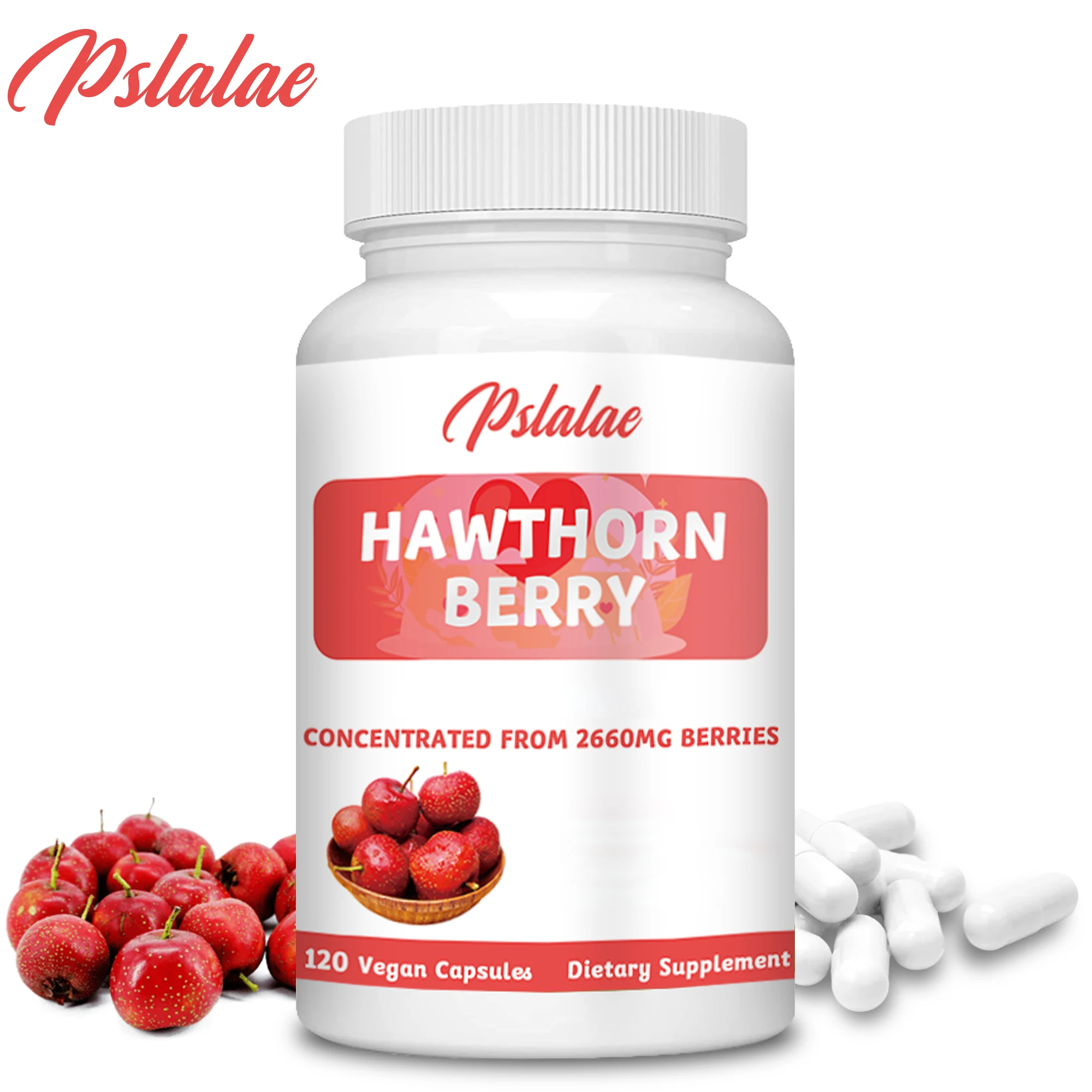 Hawthorn Berry Capsules - Support Heart and Digestive Health, Improve Circulation, Immunity Booster, Antioxidant - 120 Capsules