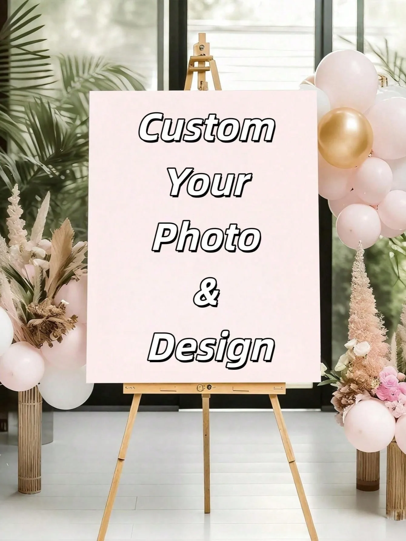 Panneau de bienvenue personnalisé en PVC avec photo, panneau de bienvenue pour fête, panneau d’entrée pour fête à créer soi-même, téléchargez votre photo.