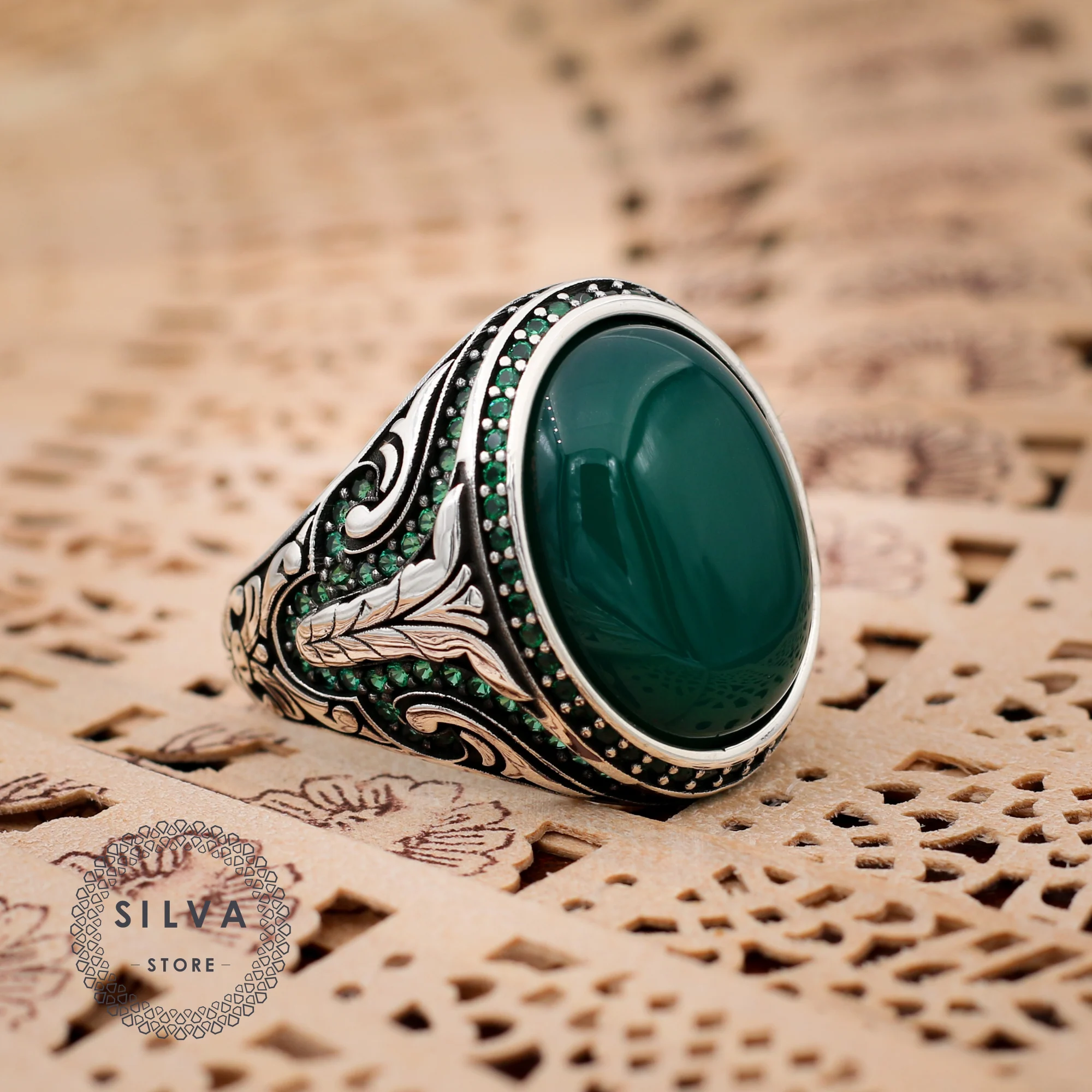 Agate Aqeeq Gemstone Color Can Be Selected 925 Silver Men's Ring Jewelry Stamped With Silver Stamp 925 All Sizes Are Available