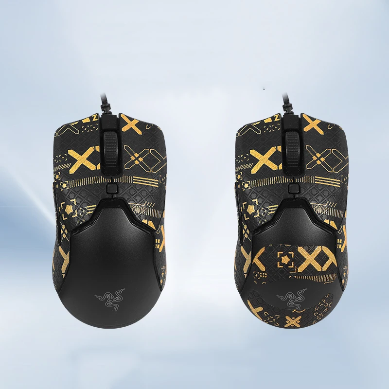 مطبوعة الجلد المدبوغ كامل/نصف غطاء الفئران ملصق مكافحة زلة ماوس ملصق ل رازر فايبر ماوس ألعاب صغيرة