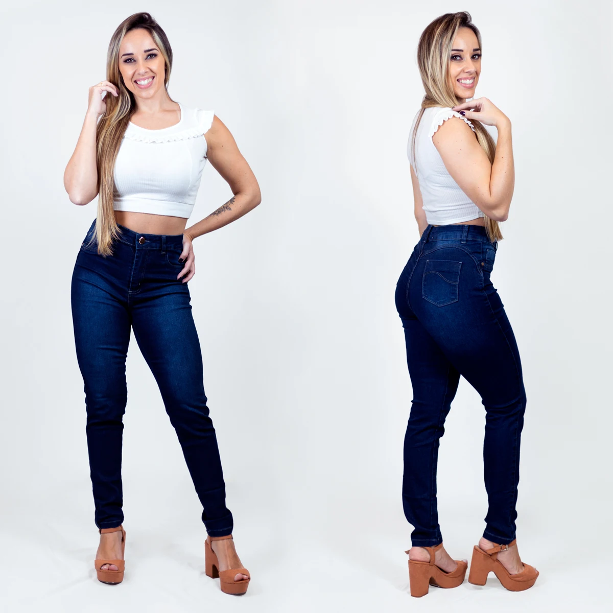 Dark Casual Skinny Women's Jeans/Fashion Women's Clothing/Luxury Women's Jeans-Fast Shipping