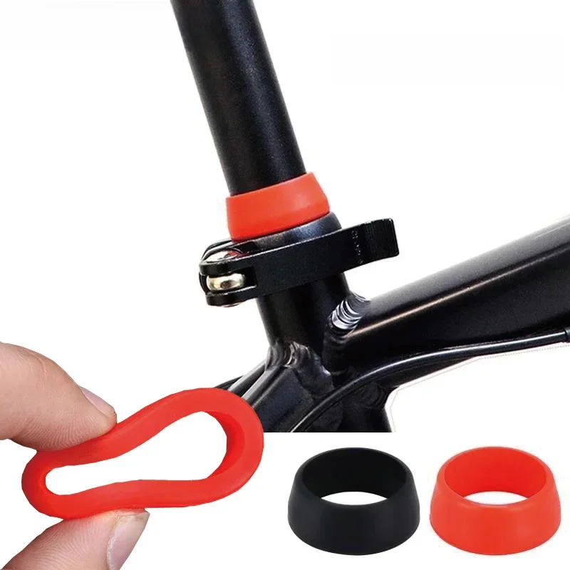 AliExpress 1/2/4pcs Bike Seat Post Protector Tube Black Red Waterproof Rubber O Ring Bicycle Seatpost Silicone