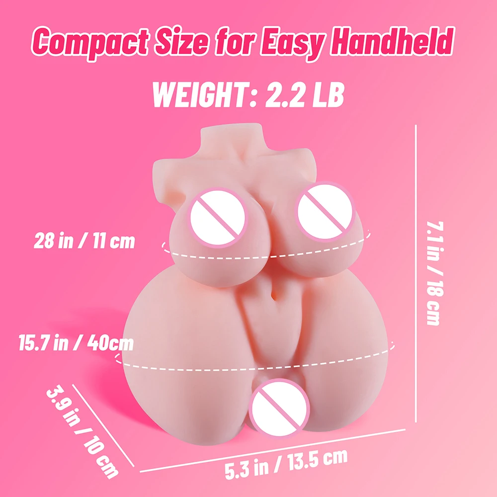 MRL Mini Peito Pequeno Boneca Sexual Arrondada Peitos Grandes Vagina Rechonchuda Ânus Apertado Dual Channel Masculino Adulto Masturbação Brinquedo