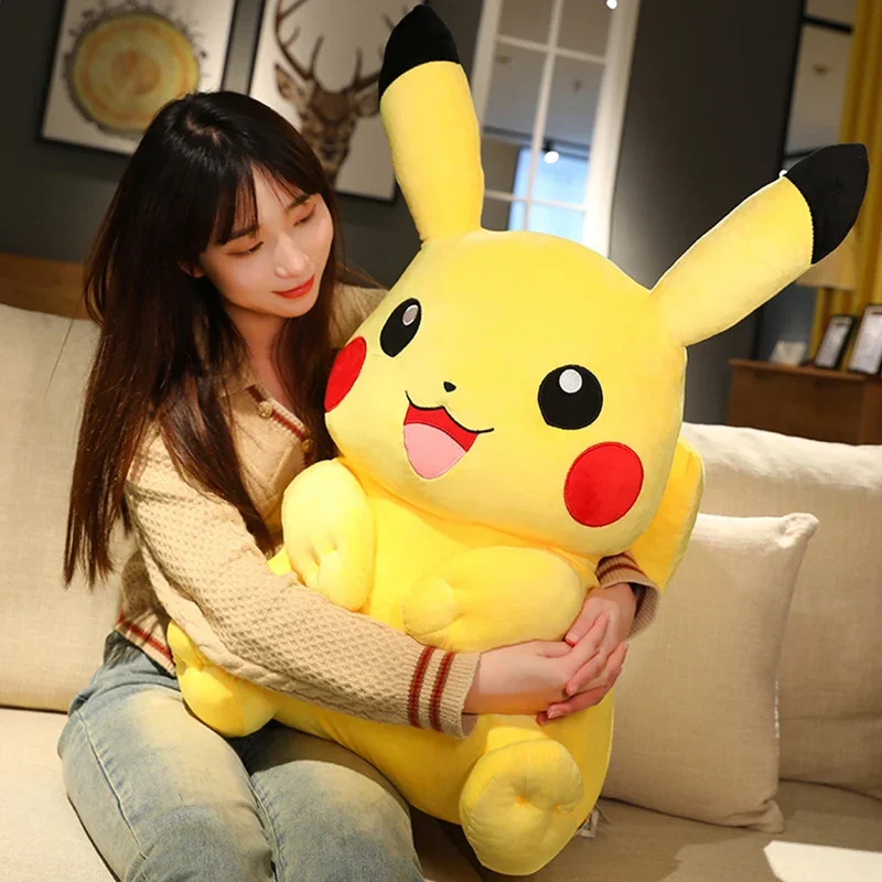 Kawaii Big Size Pokemon Pikachu Knuffels Pikachu Pluche Poppen Pikachu Peluche Kussen Kerstcadeau Voor Kinderen Vrienden Jongens - afbeelding 2