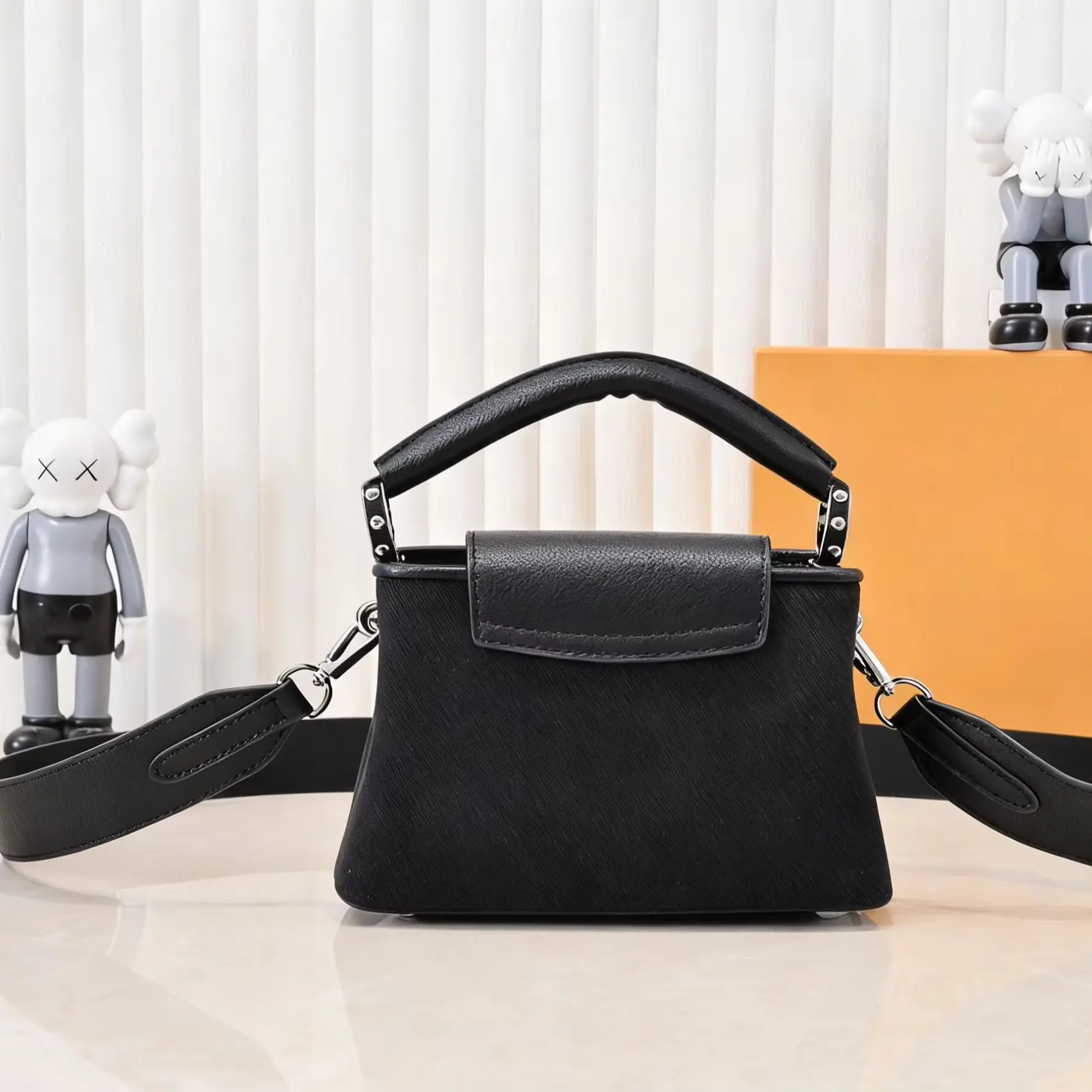 

2025 Mini Handbag Black Cowboy Shoulder or Cross Cute Daily Match 21cm*14cm*8cm