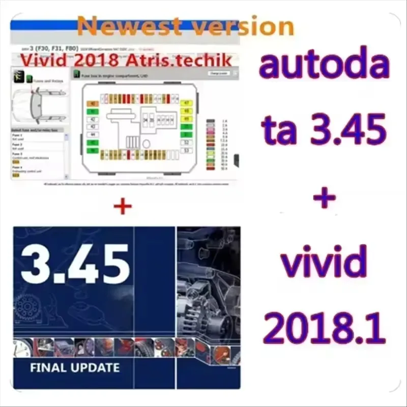 Image of Heiß begehrte 2026 neueste AutoData 3.45 Auto-Software + Vivid Workshop Data Atris-Stakis Technik 2018.01V Mehrsprachig Polnisch Spanisch