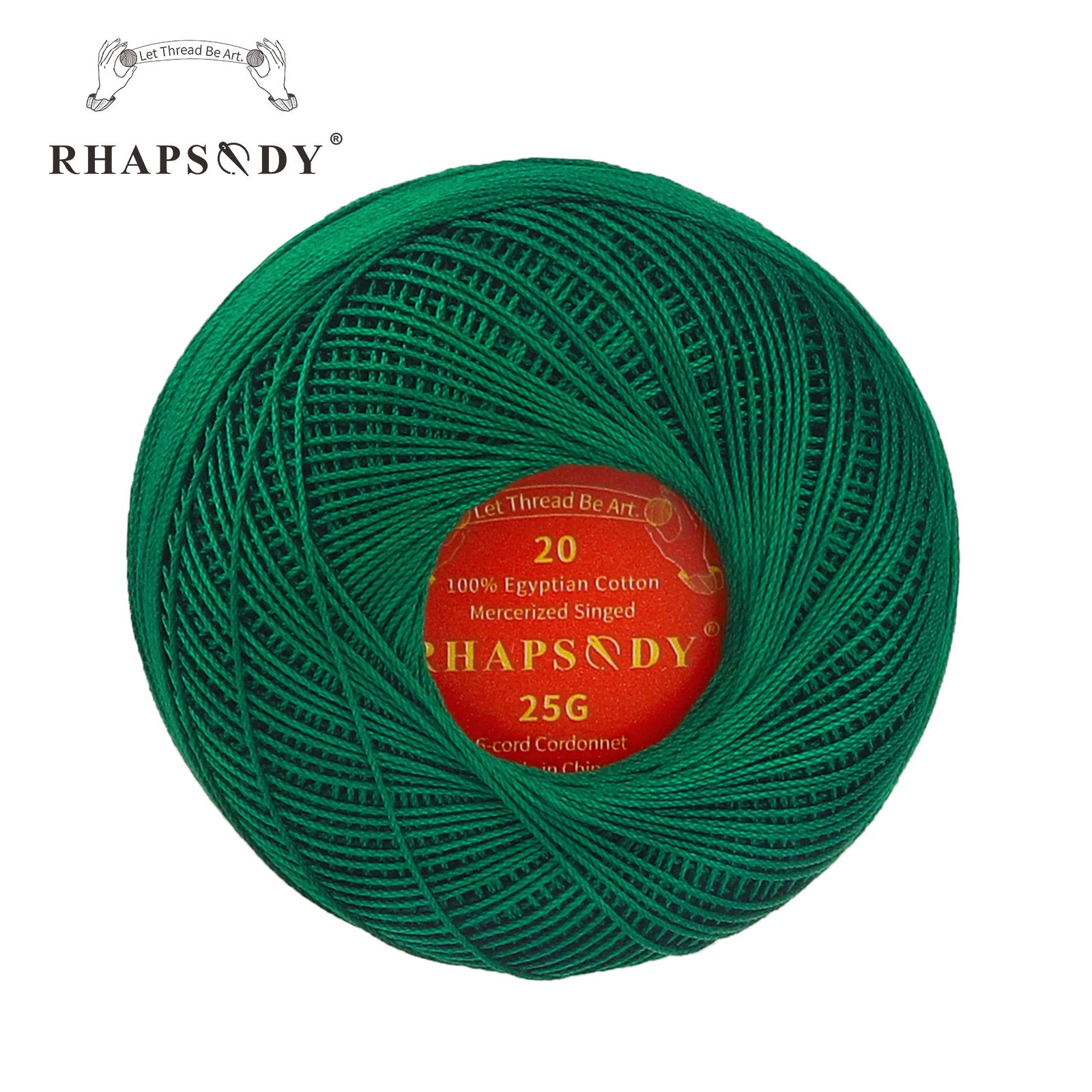 Rhapsody Size 20 Premium Quality Crochet Cotton Thread 25 grams for Shuttle Tatting Hand Knitting Sewing  Singed Mercerized