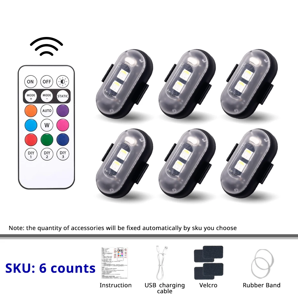 RGB Skateboard Scooter Light Underglow Kit Draadloze afstandsbediening LED 8-kleuren oplaadbare stroboscoop Ambient Night Riding Decor - afbeelding 1