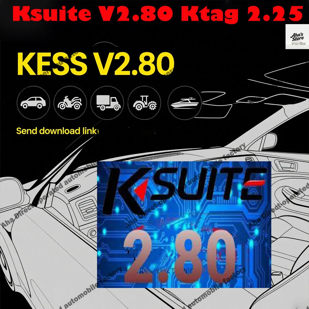 

New Ktag 2.25 & Ksuite 2.80 obd2 scanner Software for KESS V2 & V5.017 – RSA Error Fix, Unlock Tool for Car Truck Bike Tractor