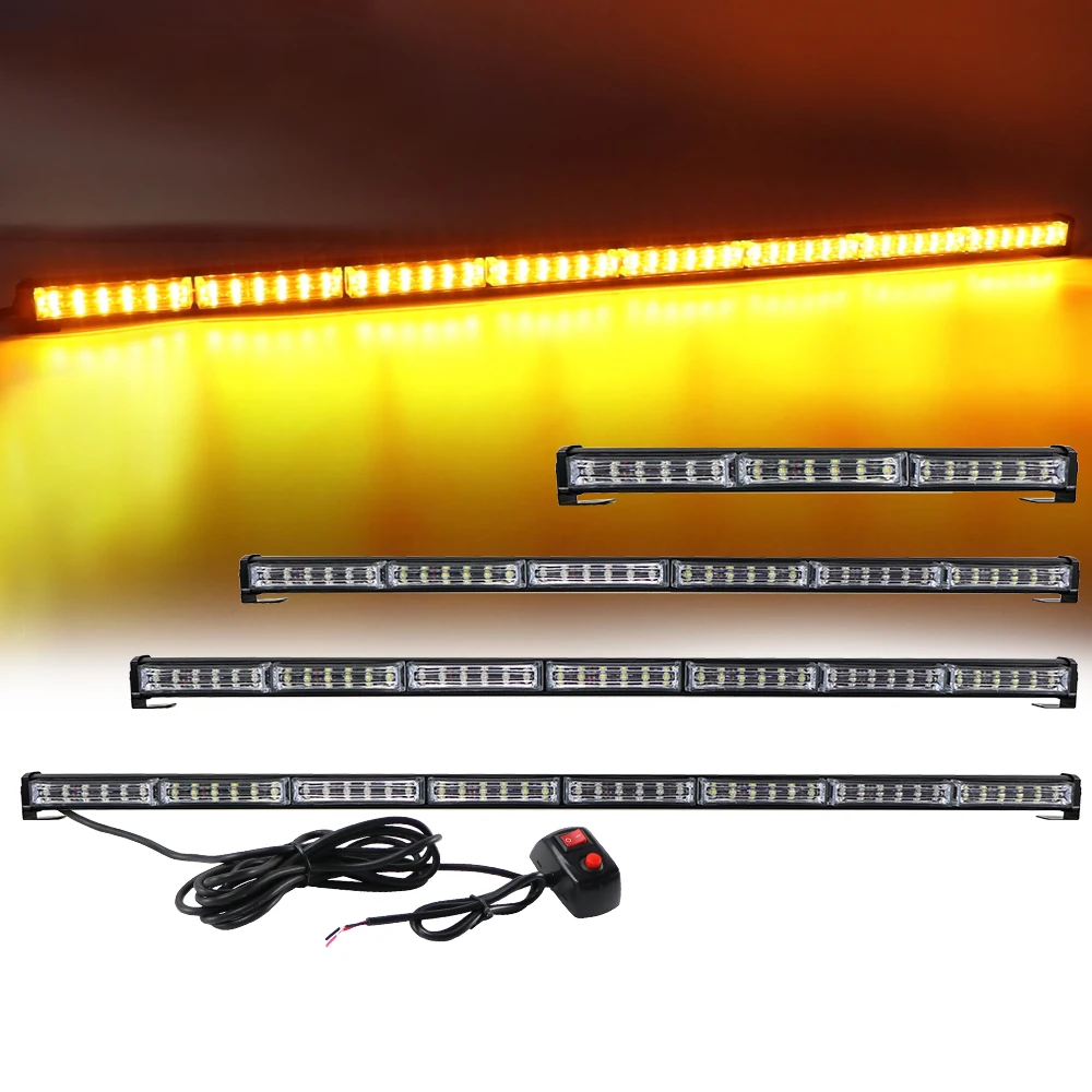 

41" 47" 53" 59" Strobe Led Light Bar Tow Truck Car Police Emergency Flash Warning Light Red Blue Amber White 12V 24V