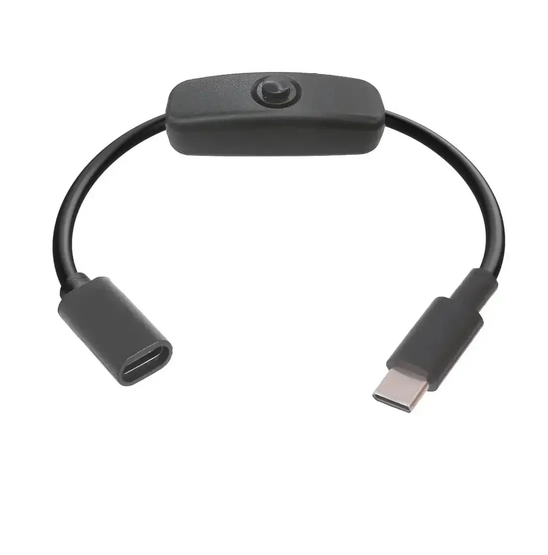 Przedłużacz USB typu C 2 w 1 z przyciskiem włączania/wyłączania USB-C PD do Micro USB / DC 5,5 x 2,1 mm Przewód zasilający 5 V Uniwersalny typ C — 2