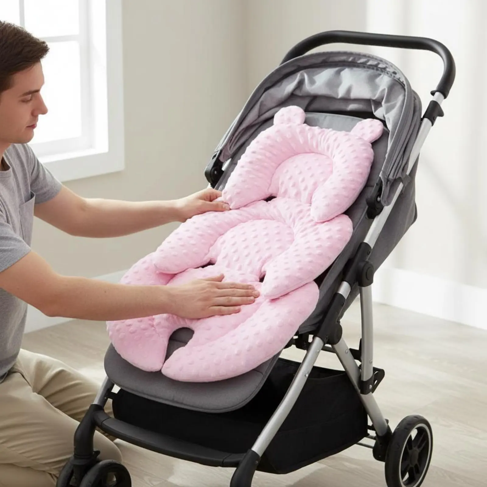 Baby Stroller Seat Cushion Infant Double-sided Safety Seat Pad Thick Warm Universal Child Cart Mattress Mat Stroller Accessories