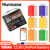 Humsienk 12V 100Ah LiFePO4 Battery 100A BMS with Bluetooth 15000 Cycle Lithium Iron Phosphate Battery Solar Home Energy Storage