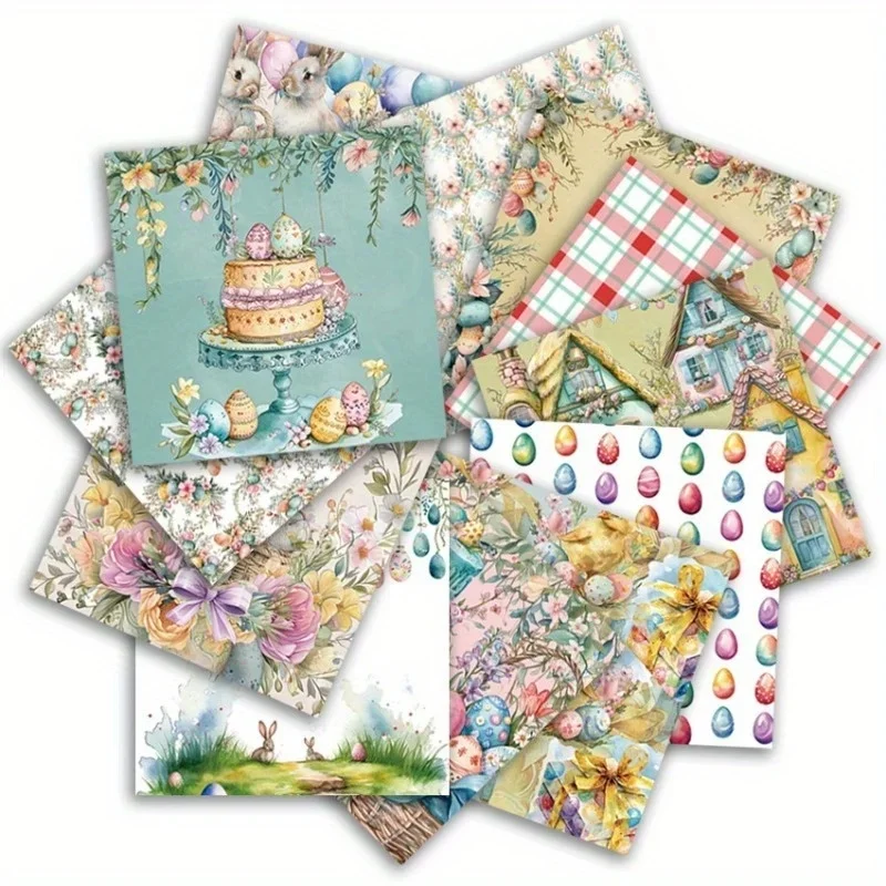 24pcs Junk Journaling Ambachtelijke Papieren Bloem Scrapbook Papier Pad 6x6inch Diverse Patroon Decoupage Cardstock Enkelzijdig Vintage - afbeelding 2