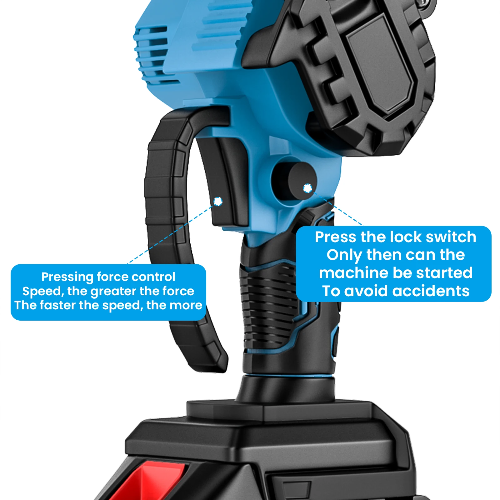 3000W 6-Zoll Elektrische Kettensäge Handgeführte Tragbare Mini-Kettensäge Holzschneider Gartenwerkzeug für Makita 21V Akku – Detail 4
