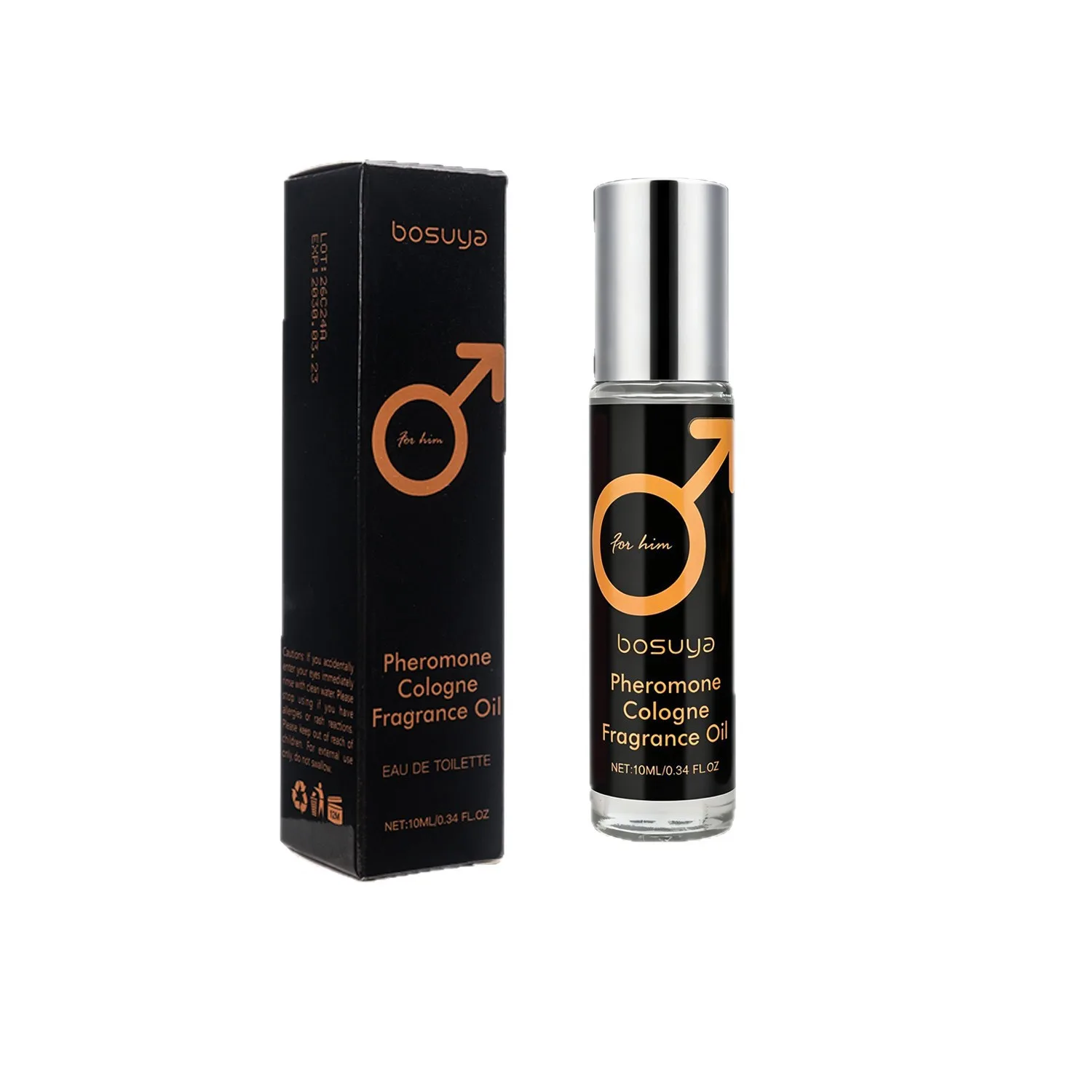 Parfum aux phéromones sexy en roll-on – Parfum frais et longue durée, senteur captivante pour hommes