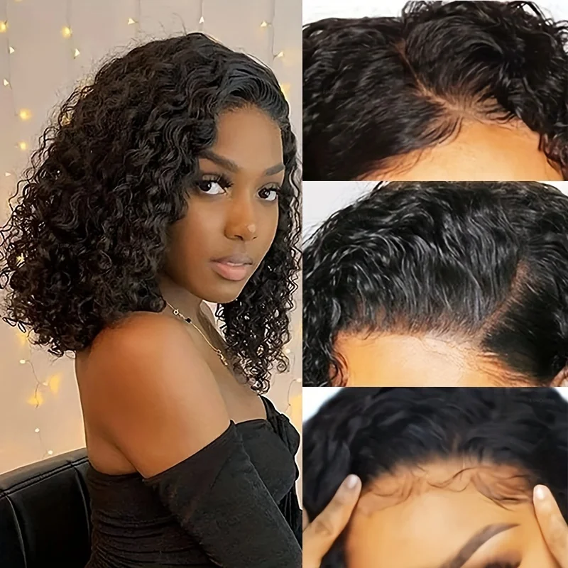 Peruca perucas lace front sem glueless, cabelo encaracolado natural, pré-arrancado, 8x5, para mulheres negras