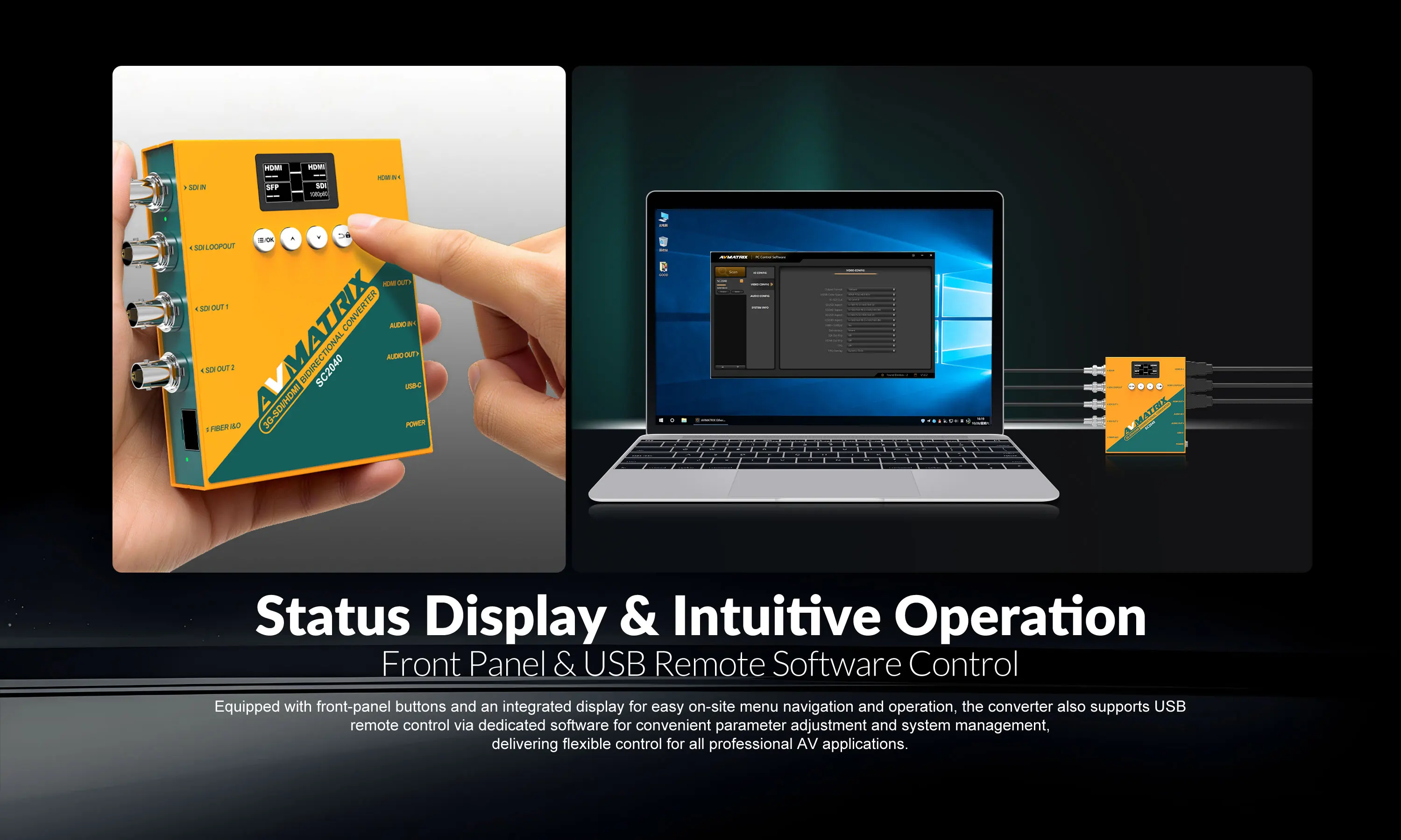 SC2040 SDI/HDMI-compatible Bidirectional Converter
