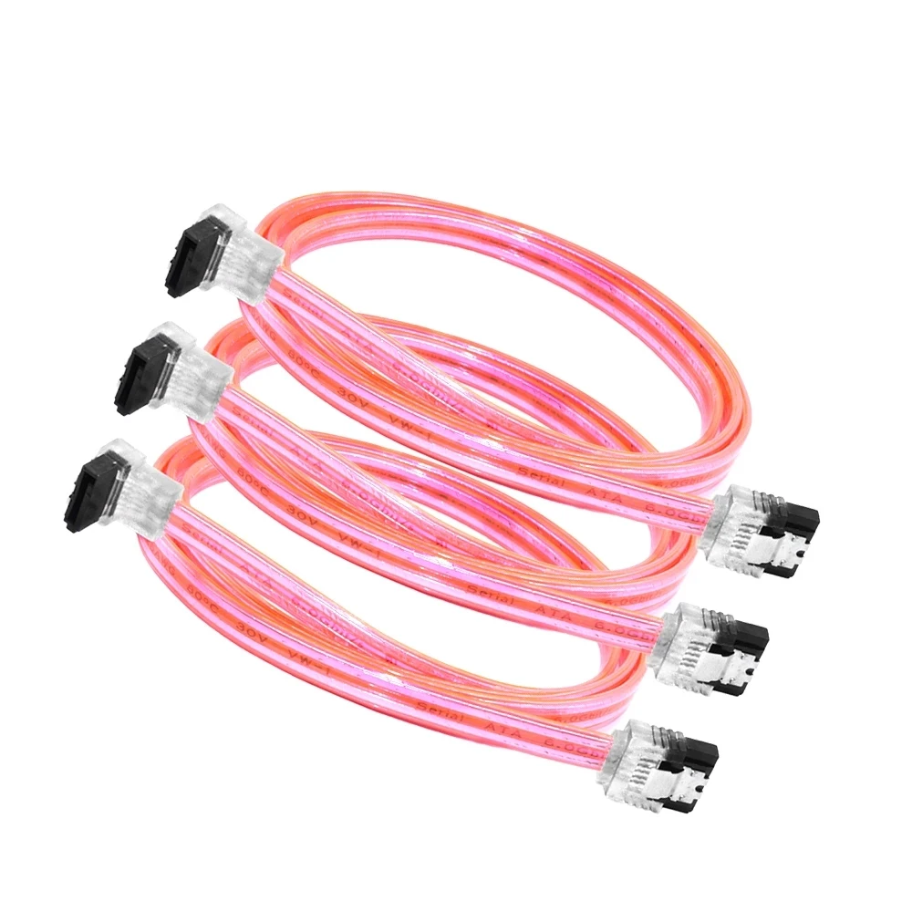 SATA 3.0 III 6Gb/s 10/30/50/70/100 سنتيمتر القرص الصلب محرك البيانات المسلسل ATA كابل مستقيم 26AWG ل HDD SSD خط الحبل 7pin sata كابل