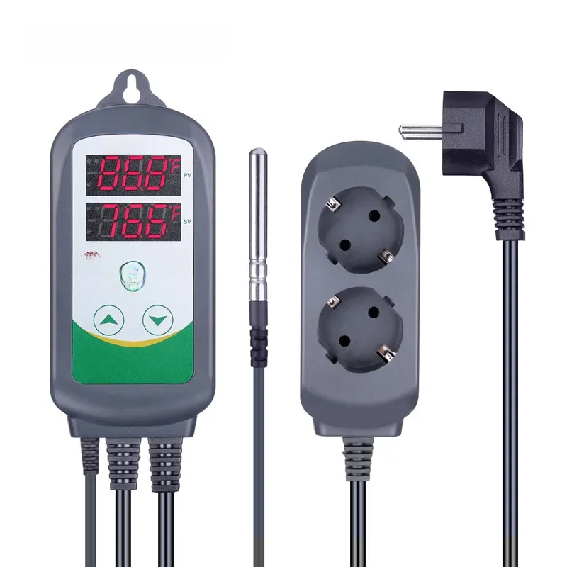 INKBIRD cyfrowy regulator temperatury termoregulator ITC-308 AC 110-220V termostat wyjściowy czujnik przyrządu sterującego ciepłem/chłodzeniem — zdjęcie 2