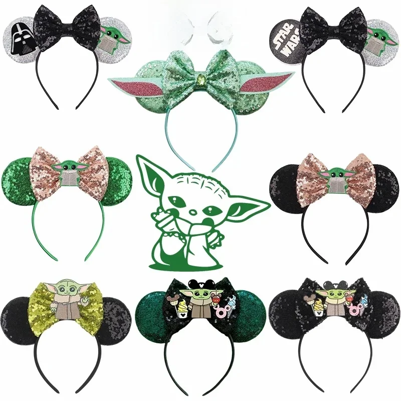 Disney-Star VANBaby Master Yoda Ears Bandeaux de sauna pour enfants, Grogu, Serre-souris pour filles, Bandeau pour femme, Accessoires pour cheveux Mandalorian