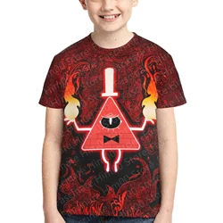 Gravity Falls Bill Cipher Funny 3D Printed T-Shirt Summer Boys/Men's Street Fashion Short Sleeve Tops Parent-Child Clothing