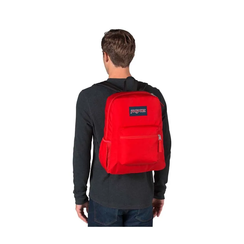 Jansport Cross Town Red Backpack, Red, Unisex