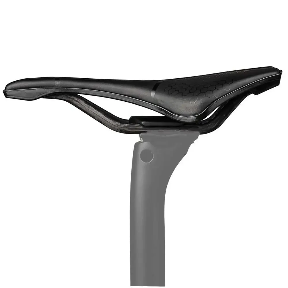 AliExpress ELITA ONE MTB/Road Bike Saddle 245x139mm UD Carbon Bare Carbon Rails Nylon Chassis Short Nose Hollow Cycling