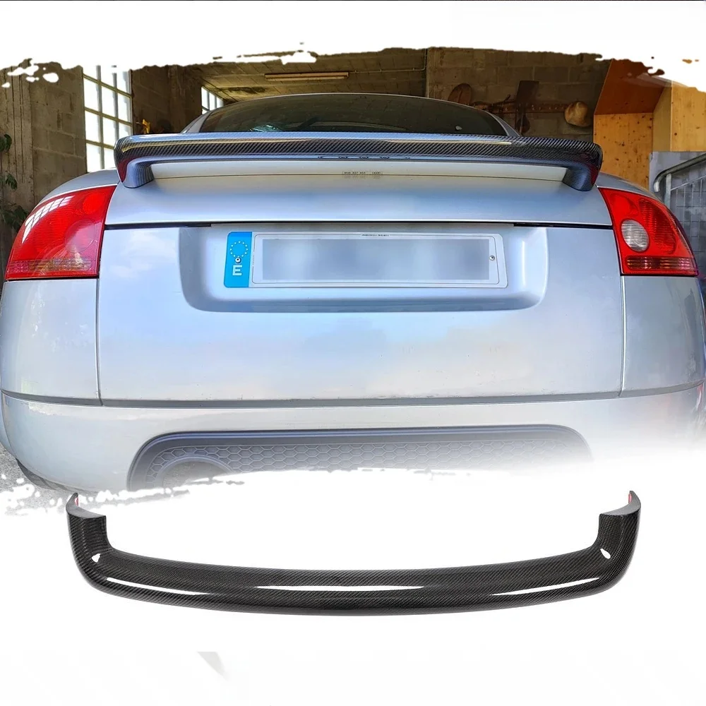 Koolstofvezel Auto Kofferbak Spoiler Vleugel voor Audi TT Quattro Mk1 Type 8N 1998-2006 Kofferbak Racing Spoiler vleugel Lip FRP Zwart - afbeelding 2