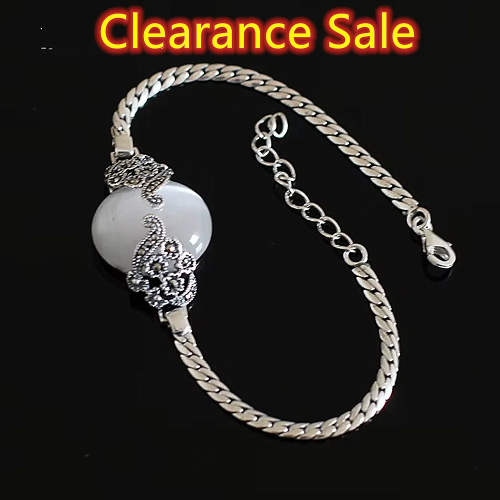 

KJJEAXCMY Boutique Jewelry 925 sterling silver natural cat eye jade gemstone women's bracelet as a gift for girlfriend