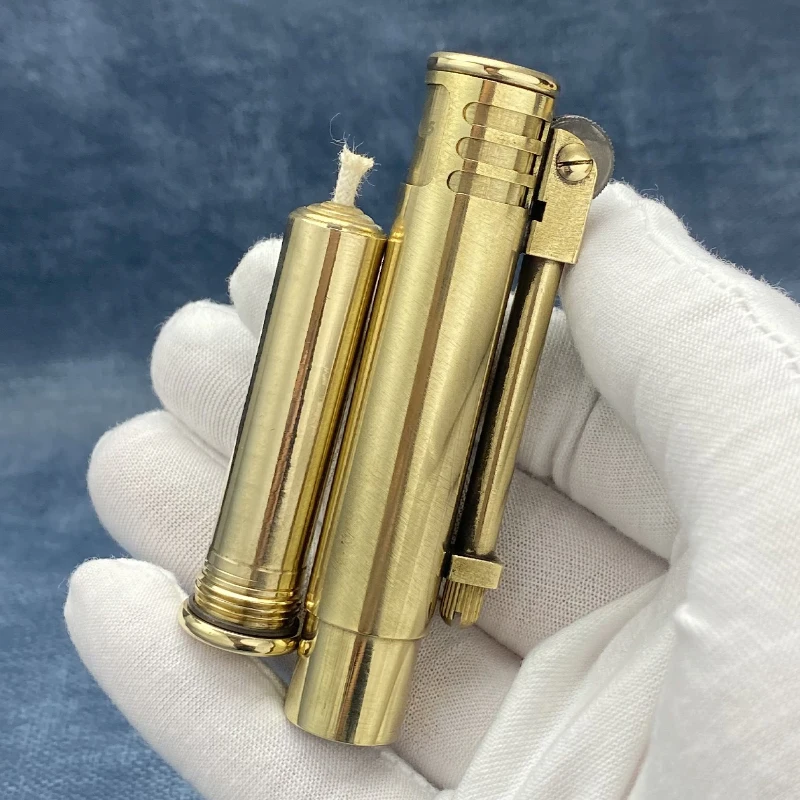 THORENS Vintage Trench lighter Windproof Kerosene Brass lighter Side Firing Unique Holiday Gift for Boyfriend Husband Father