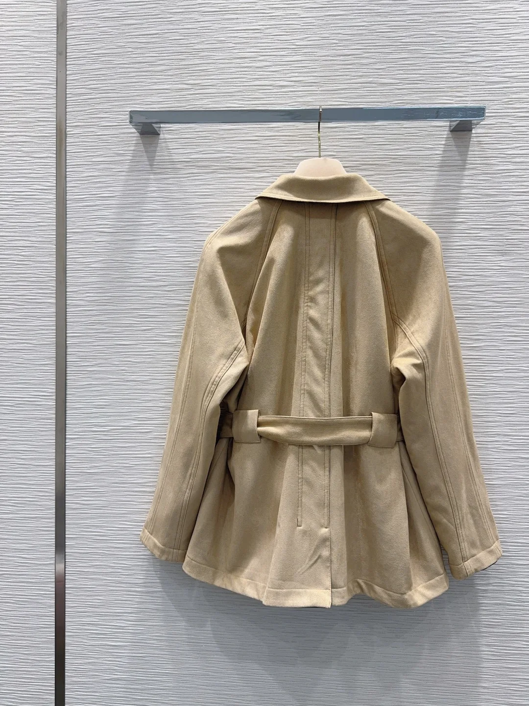 

High end Women's Double-sided Trench Coat, Medium to Long, 2025 New Loose Standing Collar Plaid Coat 187