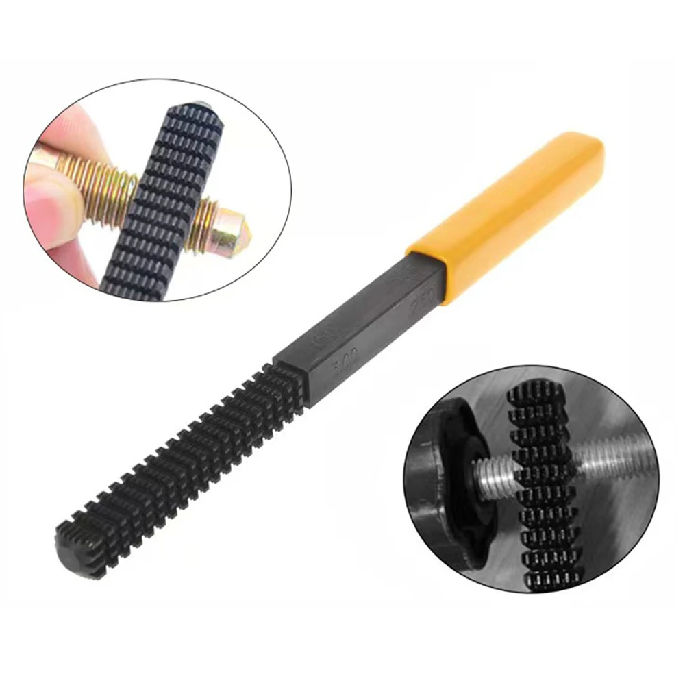 0.75-3mm Thread Repair File Metric Thread Restoration Repair File Cleans Damaged Threads Pitch Metal Hardware Mini DIY Hand Tool
